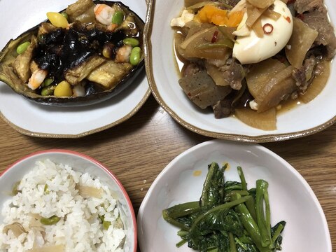 新生姜とミョウガの炊き込みご飯